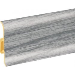 Плинтус Cezar Premium Дуб сірий світлий пластиковый с кабель-каналом (матовый) 59х22х2500