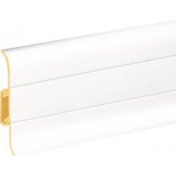 Плинтус Cezar Premium Білий пластиковый с кабель-каналом (матовый) 59х22х2500